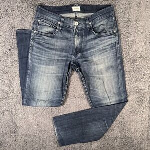 Hudson Jeans Mens 31x30 Blue Blake‎ Slim Straight Dark Wash Denim
